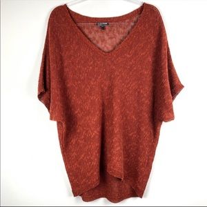 Eileen Fisher v neck linen blend top